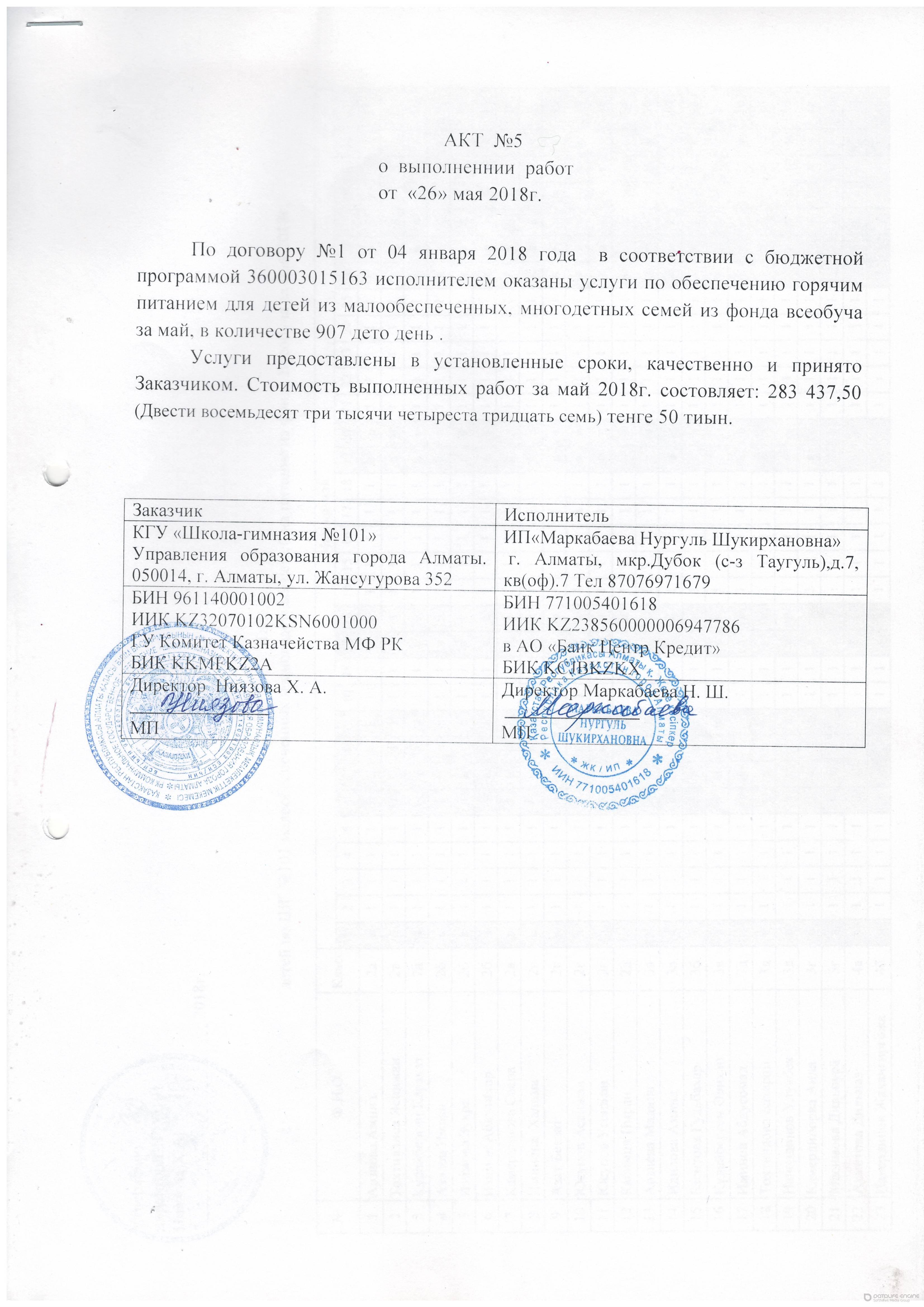 Акт за май