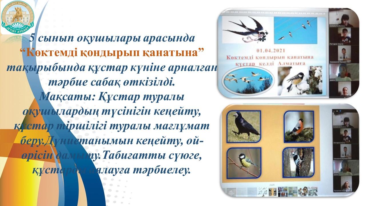 “Көктемді қондырып қанатына”