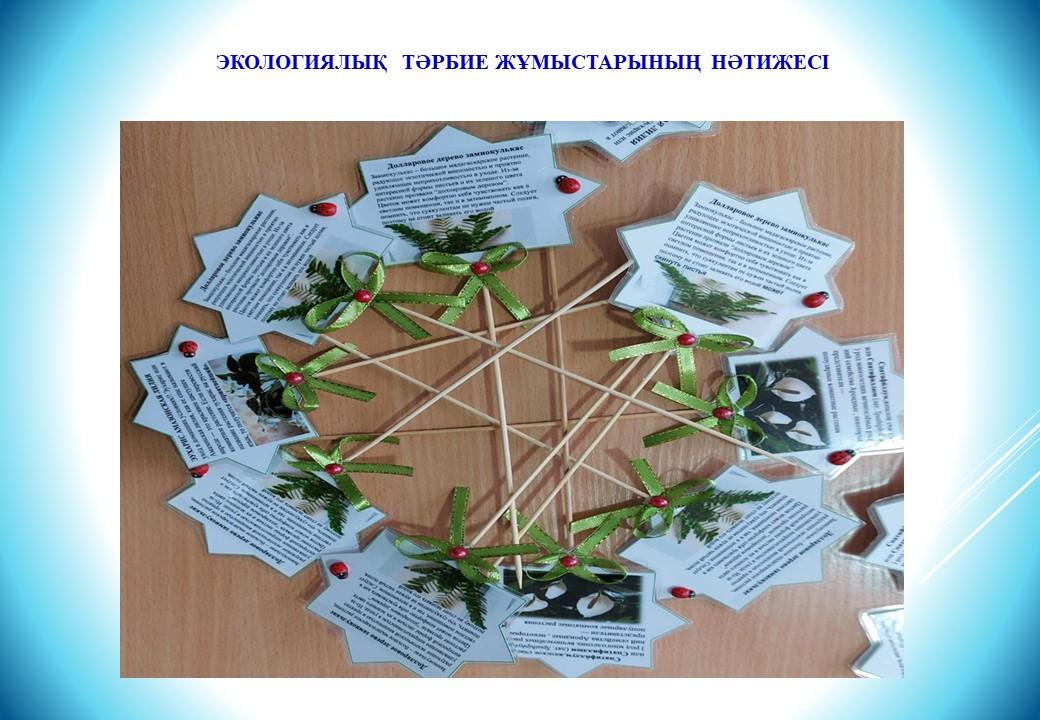 Экологиялық тәрбие жұмыстарының нәтижесі
