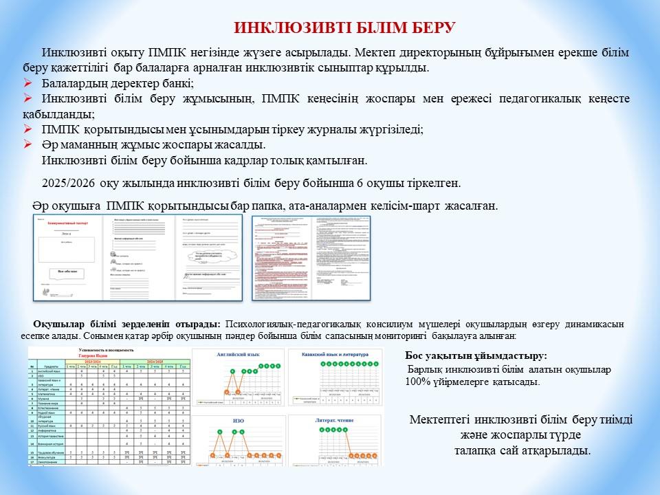Инклюзивті білім беру
