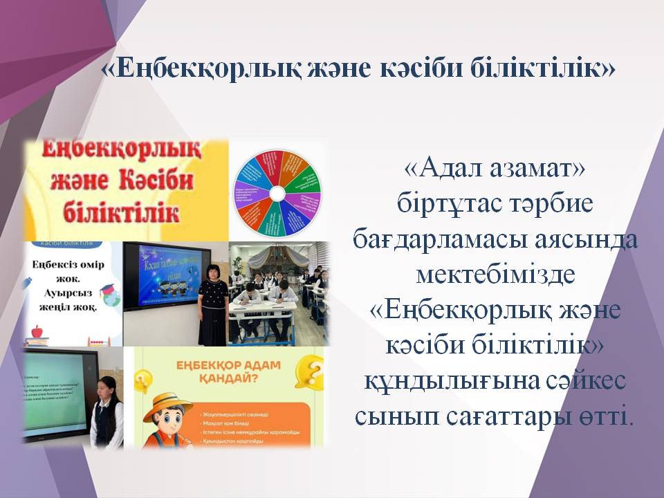«Еңбекқорлық және кәсіби біліктілік»